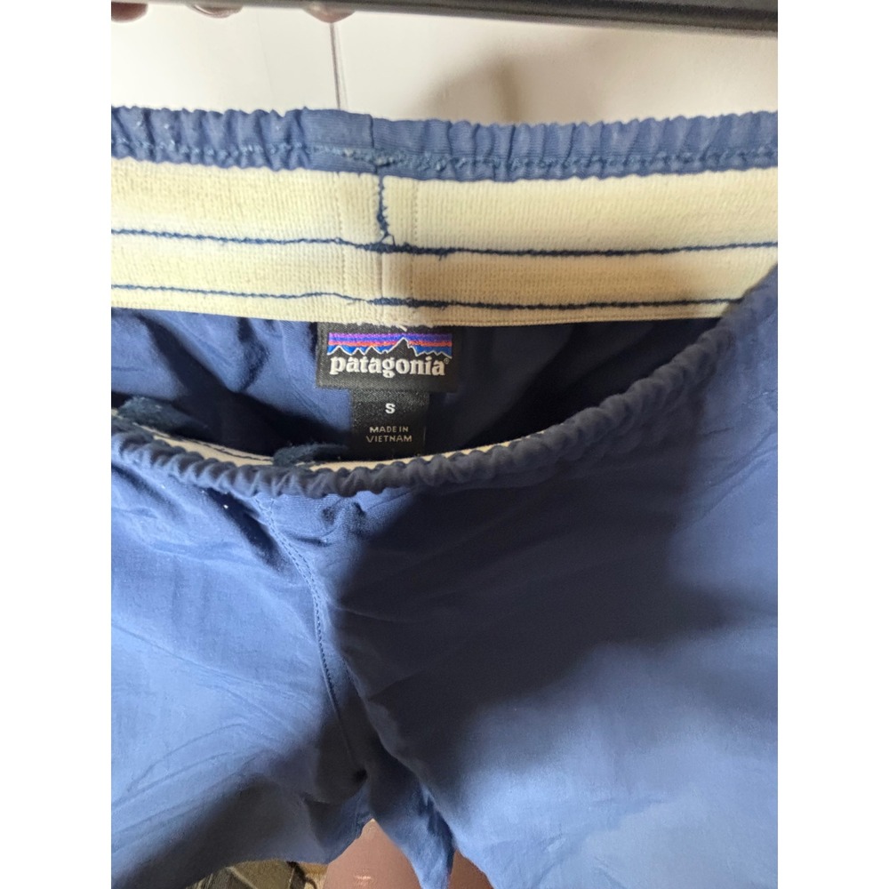 Patagonia Baggies Shorts Mens Small Blue Elastic Waist Athletic Swim Trunks - Picture 3 of 4